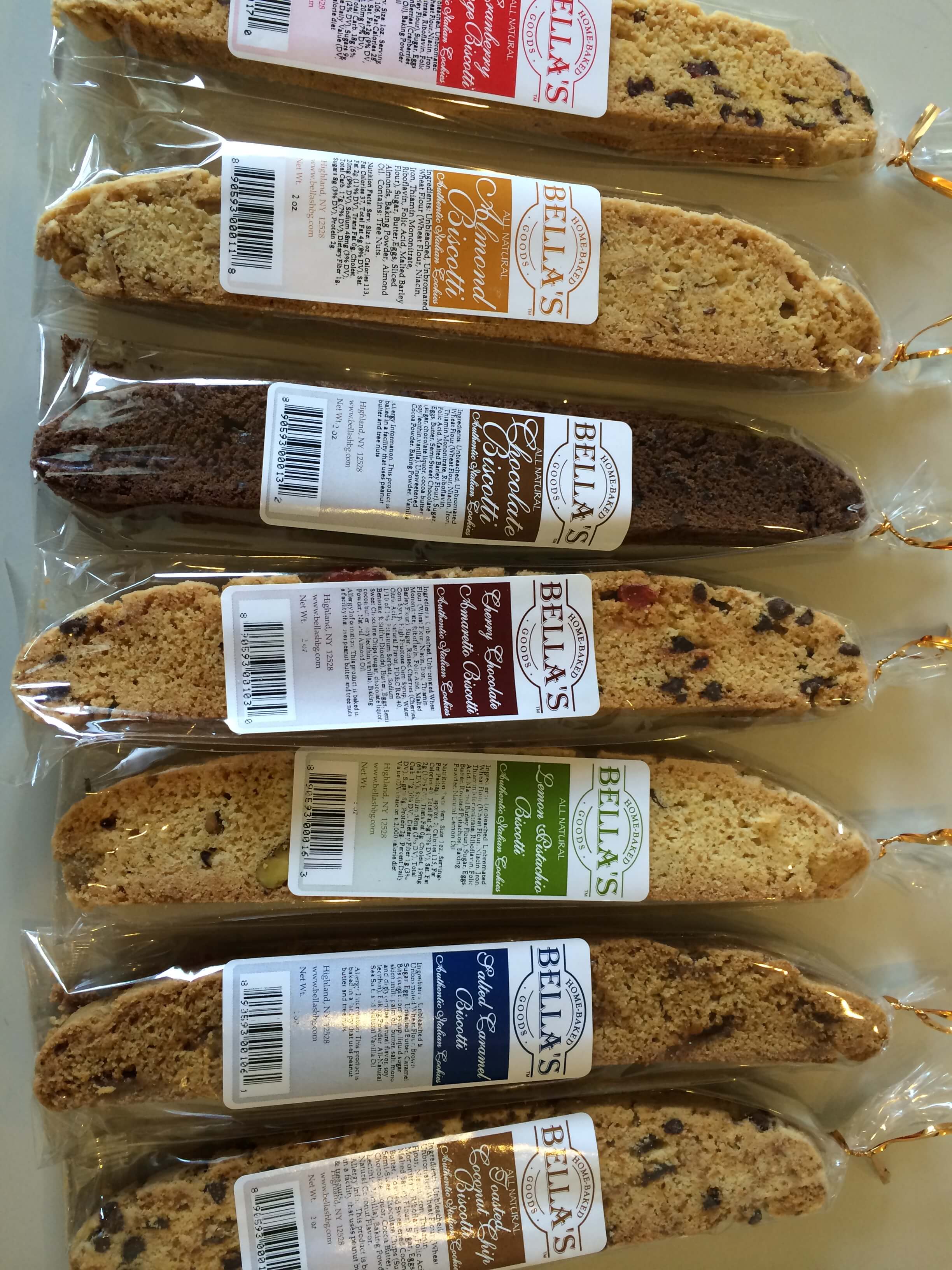 Bella's Home-Baked Goods: Italian Biscotti, caramel, upstate NY specialty dessert foods