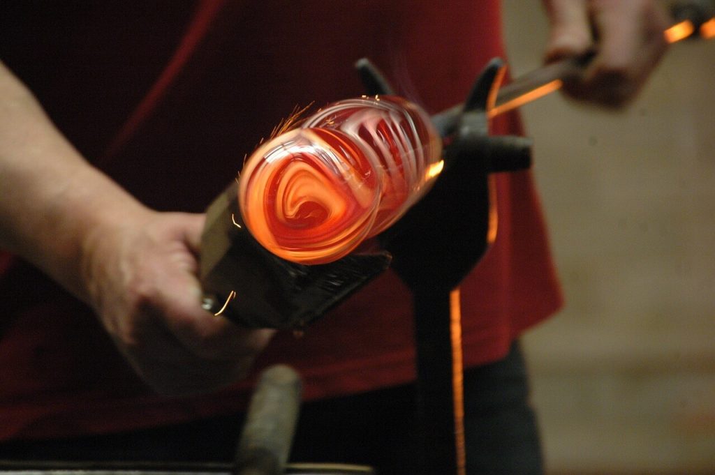 Glass torch work demonstration, Woodstock-New Platz Art & Crafts Fair