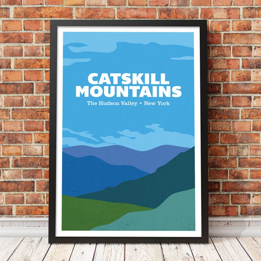 Victor Coreas, Bold Version, Travel Inspired Poster, Woodstock-New Paltz Art & Crafts Fair