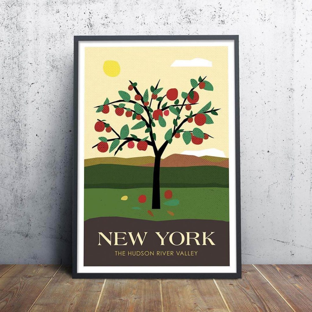 Victor Coreas, Bold Version, Travel Inspired Poster, Woodstock-New Paltz Art & Crafts Fair