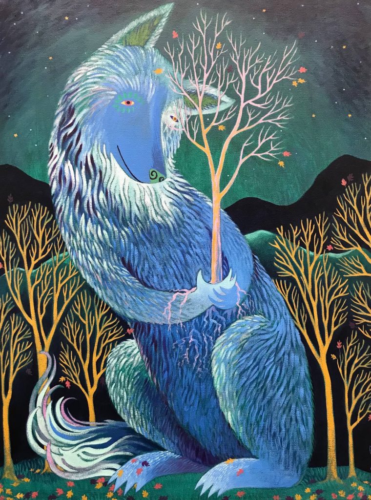 Elaine Thompson, Lunar Love, Painting, Fine Art at the Woodstock-New Paltz Art & Crafts Fair