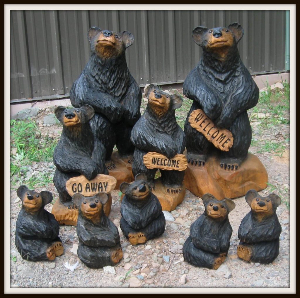 Harnett Designs Woodworking: Maple Live Edge Table, chainsaw art, bears, handcrafted furniture