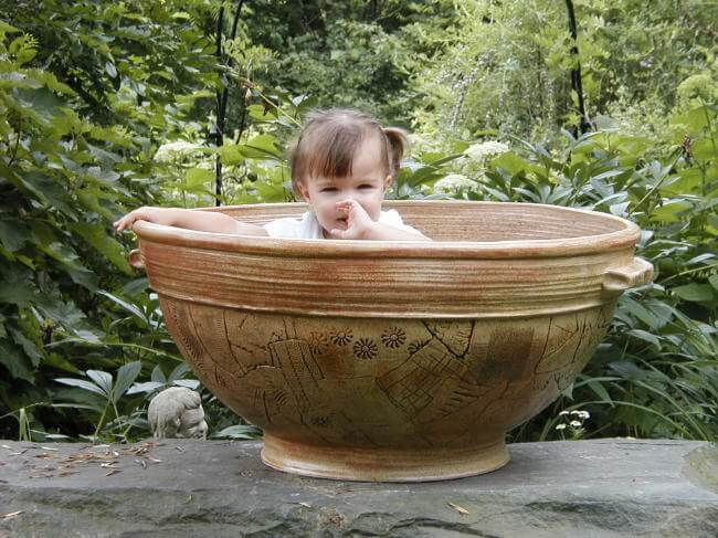 hand-built, high-fired, stoneware, Stephen Fabrico Designs, "Bowl Full of Grace"