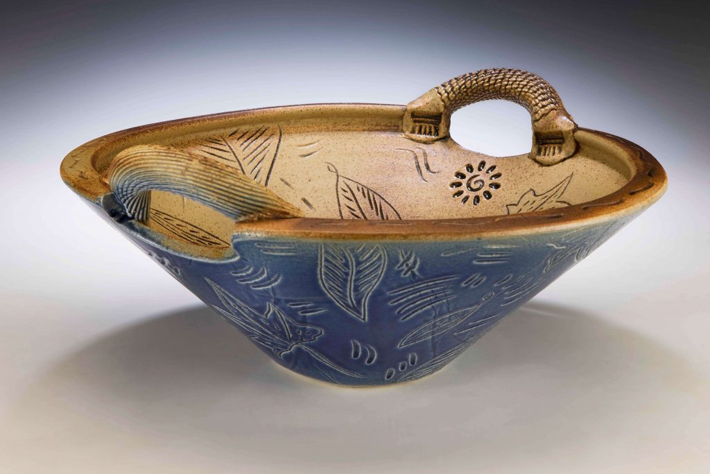 hand-built, high-fired, stoneware, Stephen Fabrico Designs, "Bowl Full of Grace"