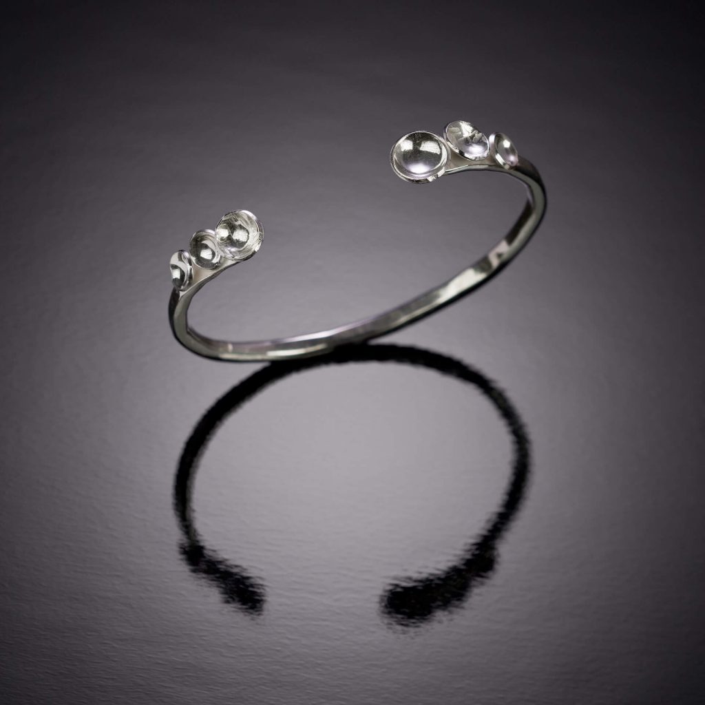 Celeste Friend Designs, handcrafted jewelry, handcrafted bracelet, diamonds, metal jewelry, simple, classic jewelry