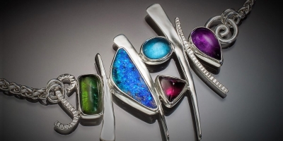 DN Metalsmith/Jeweler by Debbie Noiseux: Black Druzy, precious stones