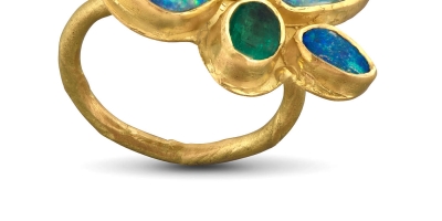 Lori Kaplan Jewelry: Opal and Emerald Ring